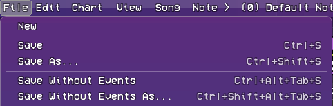 Image showing the file menu